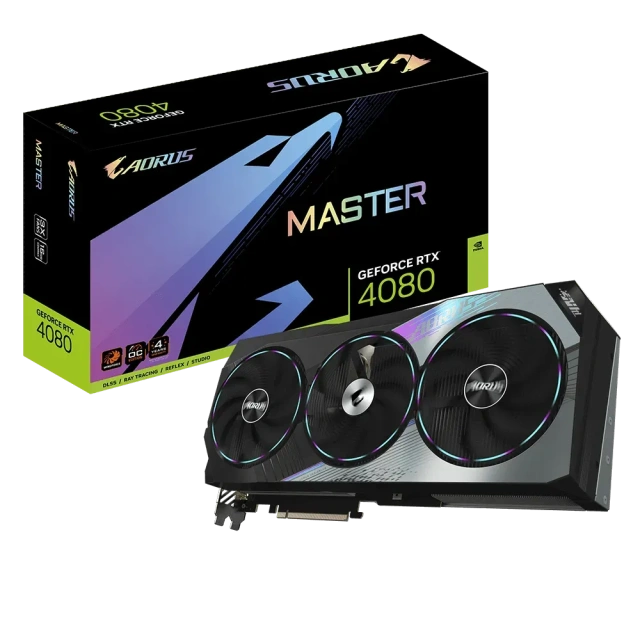 Видеокарта GIGABYTE AORUS GeForce RTX 4080 16GB MASTER (GV-N4080AORUS M-16GD), Retail купить! 